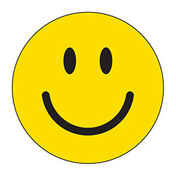 Window Sticker - Simple Smiley- 6 Diameter - Qty. 12 12 / PK