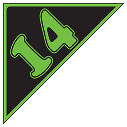 Window Sticker - Auto Angles - Green & Black - 2014 12 / PK