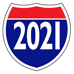 Window Sticker - Interstate Shield - 2021 - Qty. 12 12 / PK