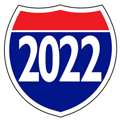 Window Sticker - Interstate Shield - 2022 12 / PK