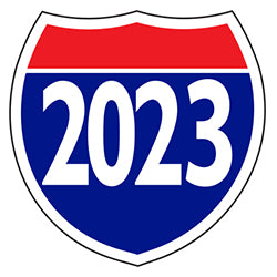 Window Sticker - Interstate Shield - 2023 12 / PK