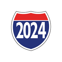 Window Sticker - Interstate Shield - 2024 12 / PK