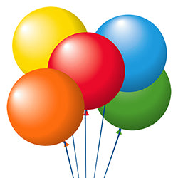 Latex Balloons - 17 - Assorted 6 Colors - Qty. 72 72 / BG