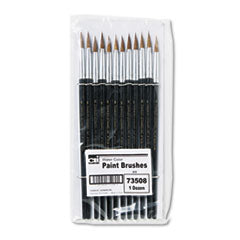 Artist Brush, Size 8, Camel Hair, Round Profile, 12/Pack