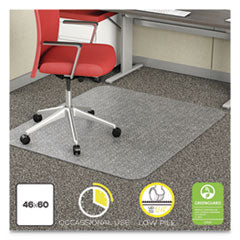 EconoMat Occasional Use Chair Mat, Low Pile Carpet, Roll, 46 x 60, Rectangle, Clear