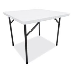 Square Plastic Folding Table, 36w x 36d x 29.25h, White