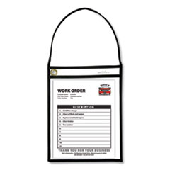 1-Pocket Shop Ticket Holder w/Setrap, Black Stitching, 75-Sheet, 9 x 12, 15/Box