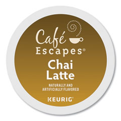 Cafe Escapes Chai Latte K-Cups, 24/Box