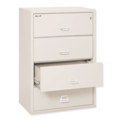 Insulated Lateral File, 4 Legal/Letter-Size File Drawers, Parchment, 37.5" x 22.13" x 52.75", 323.24 lb Overall Capacity