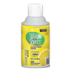 Champion Sprayon SPRAYScents Metered Air Freshener Refill, Lemon, 7 oz Aerosol, Spray 12/Carton