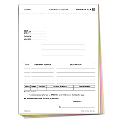 Special Parts Order Forms - SPO-4 100 / PK