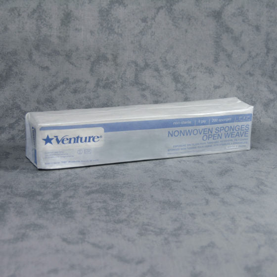 Venture Nonwoven Sponges White Nonwoven 3in x 3in 200ea x 20sl 4,000 per Case