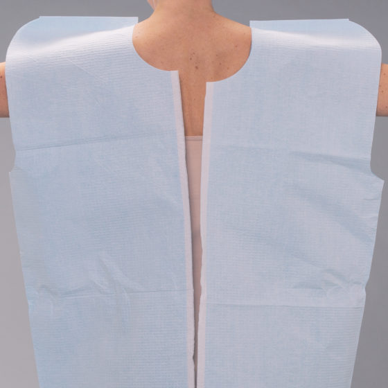 TIDI Choice Gowns White Tissue / Poly / Tissue Pebble 21in x 36in 50 per Case