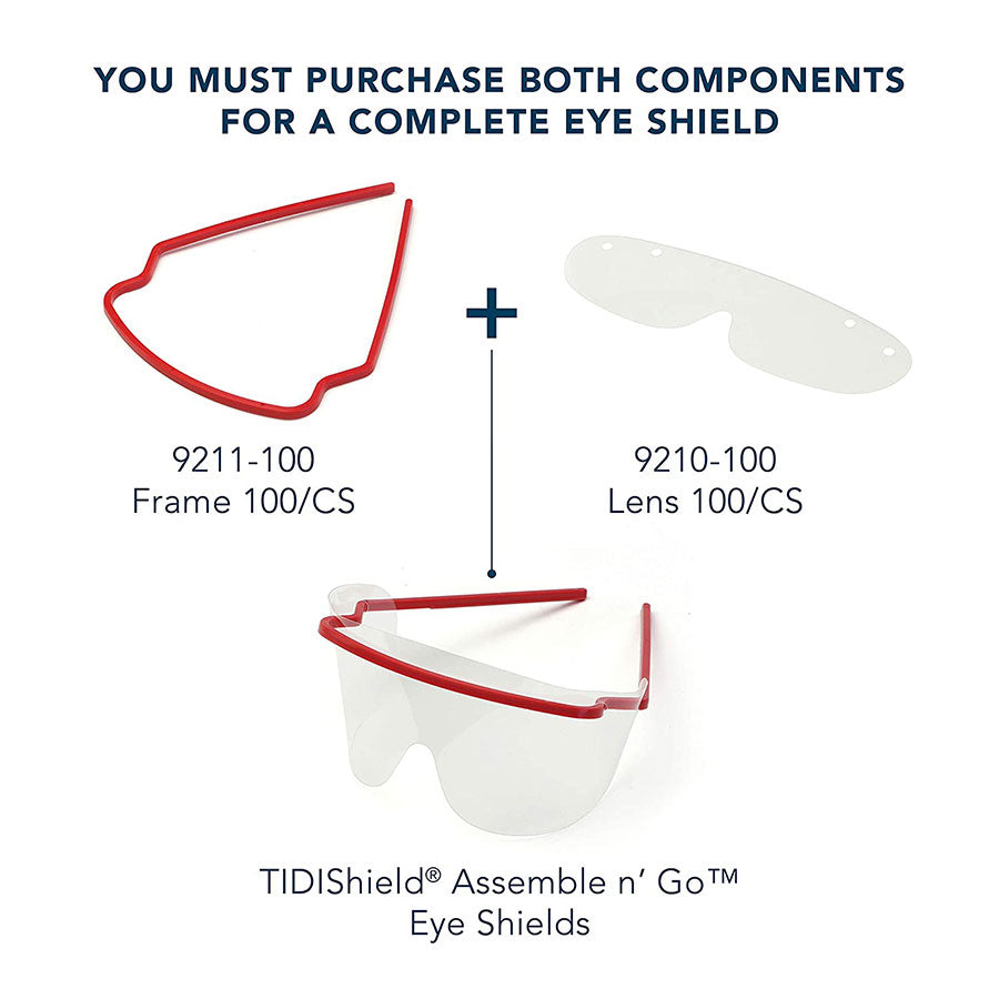 TIDIShield Eye Shield Eyewear Clear Polyester Film One Size 100 per Box