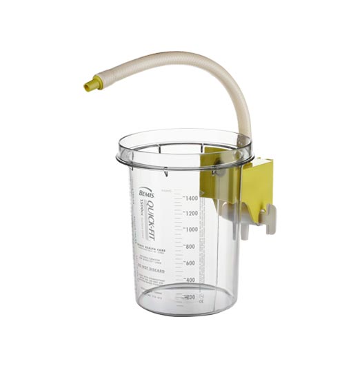 1500cc Reusable Outer Canister with Attached Yellow Stockcock Bracket