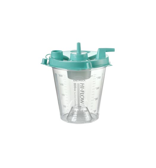 800cc Hi-Flow Canister, Critical Measure Bottom, White Lid