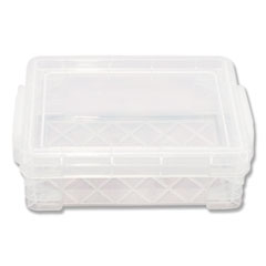 Super Stacker Crayon Box, Plastic, 4.75 x 3.5 x 1.6, Clear