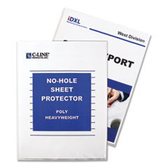 Top-Load No-Hole Sheet Protectors, Heavyweight, Clear, 2" Capacity, 25/Box