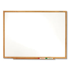 Classic Series Total Erase Dry Erase Boards, 48 x 36, White Surface, Oak Fiberboard Frame