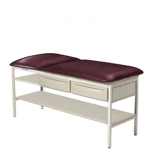 Element Treatment Table, Basic Frame w/ Shelf, Adjustable Pillow Top - Blue Fog