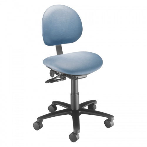 Pneumatic Ergonomic Task Chair, 18.5" Seat, 23" Base, Backrest