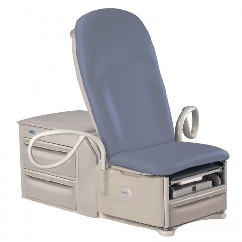 Access High-Low Exam Table - Pneumatic/Manual Back - 450 lb. Weight Capacity - Stirrups - Grab Bars - Three Drawer Storage - 3 Year Warranty - Deep Sapphire