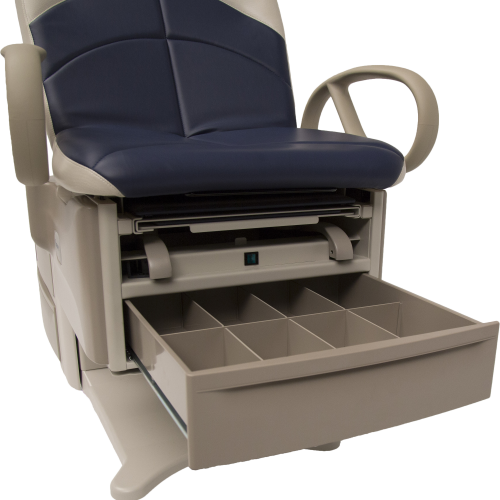 Access High-Low Exam Table, Power Back - 450 lb. Weight Capacity, Stirrups, Grab Bars, Three Drawer Storage, 3 Year Warranty - Cabernet