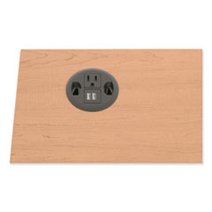 USB AC Power Hub Grommet, 3" Diameter, Black