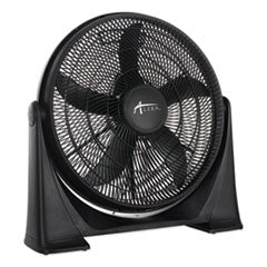 20" Super-Circulator 3-Speed Tilt Fan, Plastic, Black