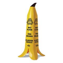 Banana Wet Floor Cones, 14.25 x 14.25 x 36.75, Yellow/Brown/Black