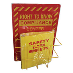 Deluxe Reversible Right-To-Know\Understand SDS Center, 14.5w x 5.2d x 21h, Red/Yellow