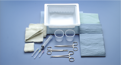 ER Laceration Tray with Webster Needle Holder and SAFETY Components