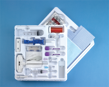 Sterile Bone Marrow Biopsy/Aspiration Tray with J-Style Needle - 11 G x 4" without Drugs