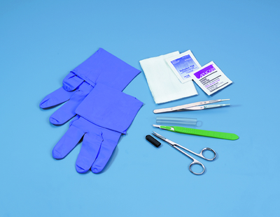 Sterile Dressing Change Sharp Debridement Tray