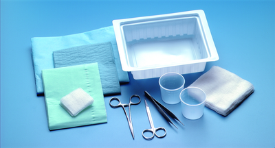 Sterile ER Laceration Trays / Wound Closure Trays* - Suturing Kit with Satin Instruments