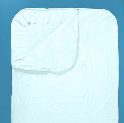 XL Heavy Duty Post Mortem Bag with Wrap-Around Zipper (72" X 90") - White