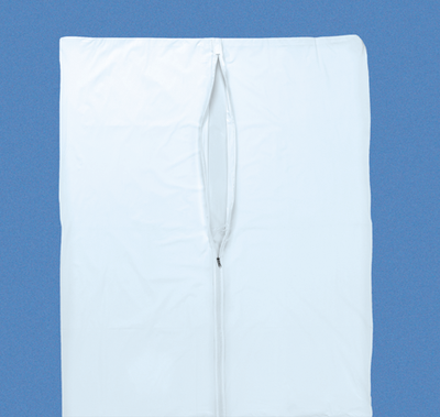 PVC Free Post Mortem Bag with Straight Zipper & 3 White I.D. Tags (36" x 90") - White