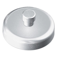 Mounting Magnets for Glove and Towel Dispensers, White/Silver, 1.5" Diameter, 4/Pack