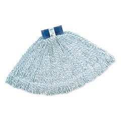 Super Stitch Finish Mops, Cotton/Synthetic, White, Large, 1-in. Blue Headband