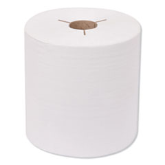 Premium Hand Towel Roll, Notched, 1-Ply, 8" x 600 ft, White, 720 Sheets/Roll, 6 Rolls/Carton