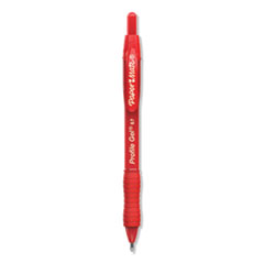 Profile Gel Pen, Retractable, Medium 0.7 mm, Red Ink, Translucent Red Barrel, Dozen