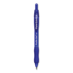 Profile Gel Pen, Retractable, Medium 0.7 mm, Blue Ink, Translucent Blue Barrel, Dozen