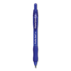 Profile Ballpoint Pen, Retractable, Medium 1 mm, Blue Ink, Translucent Blue Barrel, 4/Pack