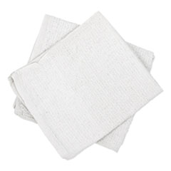 Counter Cloth/Bar Mop, 15.5 x 17, White, Cotton, 60/Carton