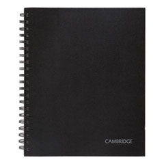 Hardbound Notebook with Pocket, 1-Subject, Wide/Legal Rule, Black Cover, (96) 11 x 8.5 Sheets