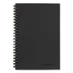 Wirebound Business Notebook, 1-Subject, Wide/Legal Rule, Black Linen Cover, (80) 8 x 5 Sheets