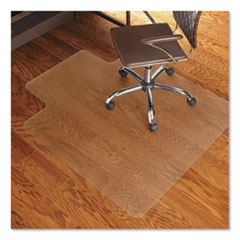 EverLife Chair Mat for Hard Floors, Light Use, Rectangular with Lip, 45 x 53, Clear