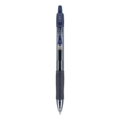 G2 Premium Gel Pen, Retractable, Fine 0.7 mm, Navy Blue Ink, Smoke/Blue Barrel, Dozen