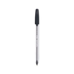 InkJoy 50ST Ballpoint Pen, Stick, Medium 1 mm, Black Ink, Clear Barrel, Dozen