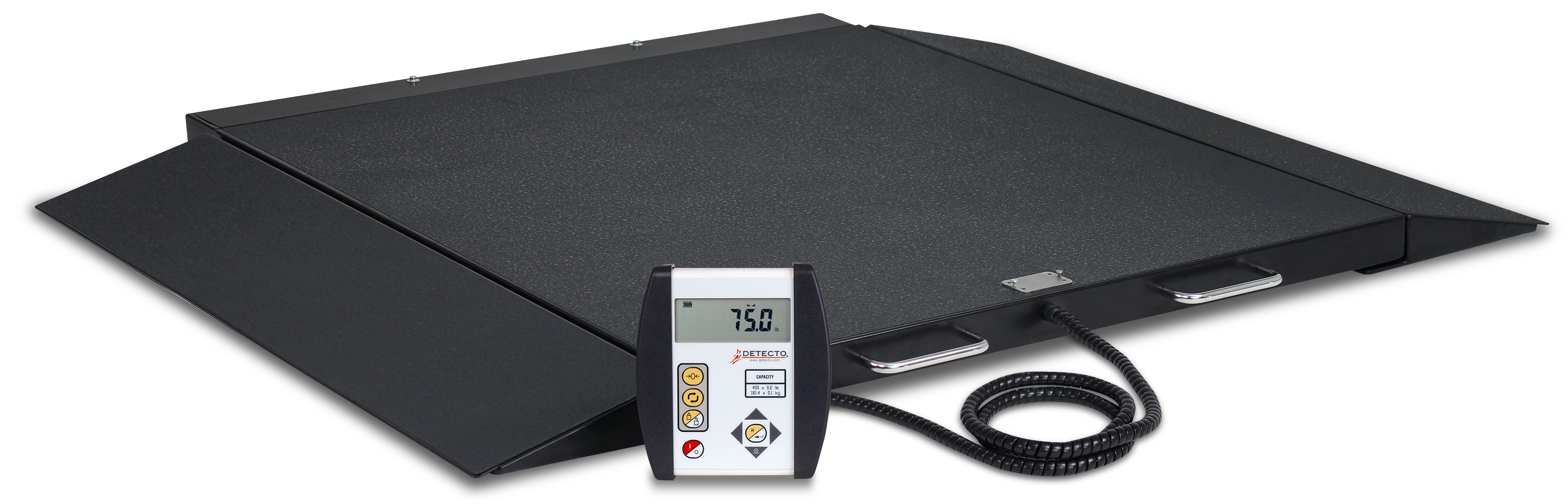 Wheelchair Scale, Portable, Digital, 1000 lb X .2 lb / 450 kg X .1 kg